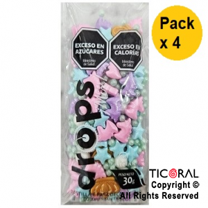 DROPS MIX PRINCESA 35 GR x 4 PAQUETES